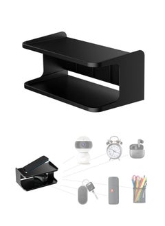 KASTWAVE Bedside Shelf Accessories Organizer ,Maximize Your Space for Bedroom Bedside Wall Organizer Universal Bedside Shelf Wall Mount for Glasses/Remote/Earphone/Cell Phone(Black)  - Image 1