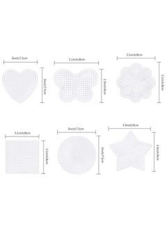 Pllieay Pllieay 60 Pieces Mesh Plastic Canvas Kit Including 6 Shapes 3 Inch Clear Plastic Canvas, 12 Colors Acrylic Yarn and Tools for Embroidery Plastic Canvas Craft, Knit and Crochet Projects  - Image 2