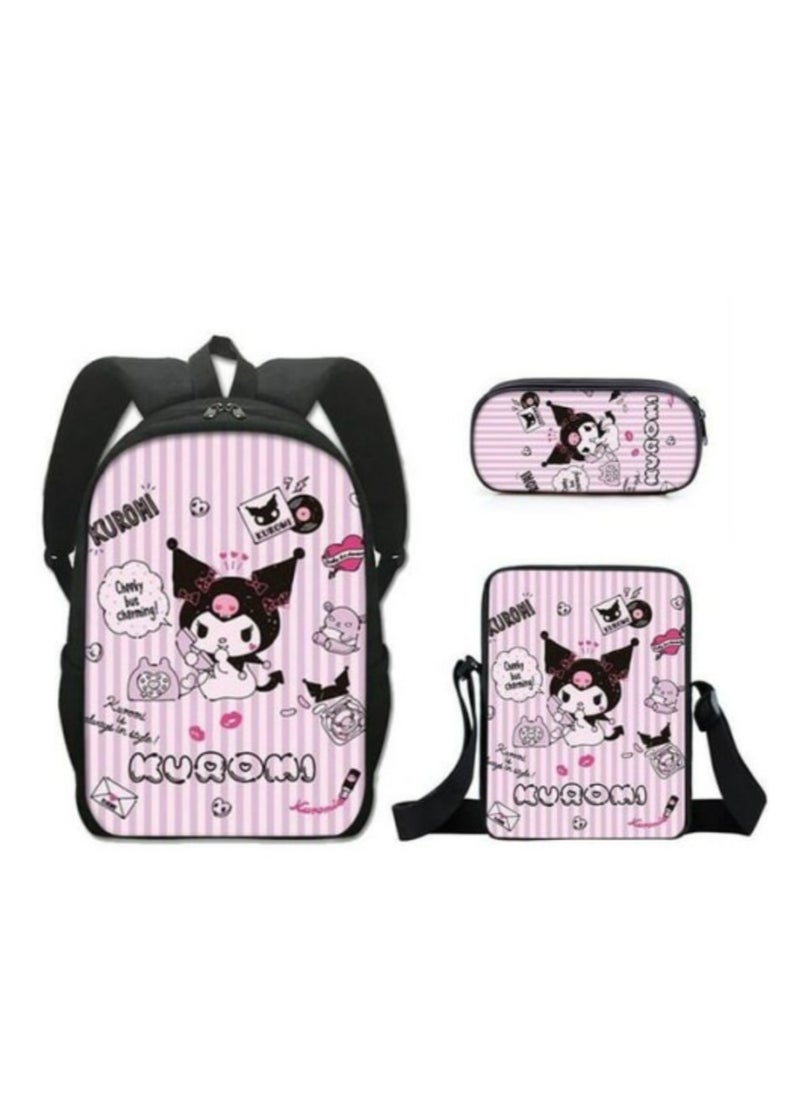 Generic - Cartoon anime backpack for primary and secondary school students, large capacity casual lightweight backpack, cartoon shoulder bag, pencil case, pencil case, and pencil case - Image 1