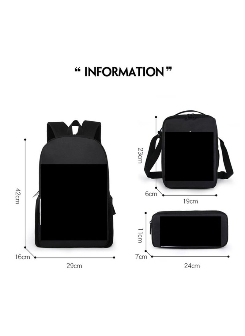 Generic - Cartoon anime backpack for primary and secondary school students, large capacity casual lightweight backpack, cartoon shoulder bag, pencil case, pencil case, and pencil case - Image 1
