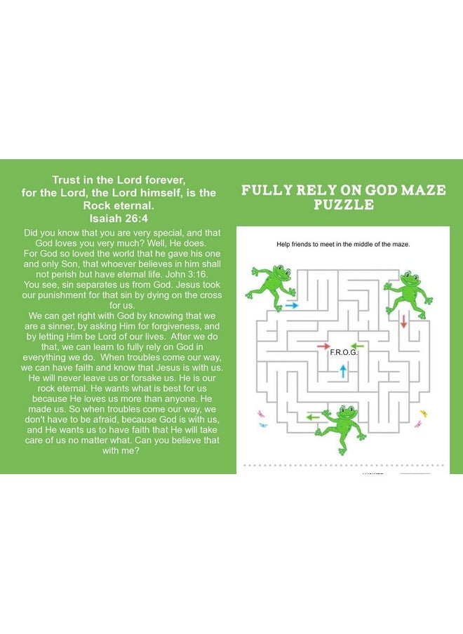 biblebanz - Merry Christmas Fully Rely On God Frog Bulk Activity Bible Tracts (100 Count) F.R.O.G. Message, Heartfelt Prayer, Perfect For Church Celebrations, Christian Bible Tracts For Kids - Image 1