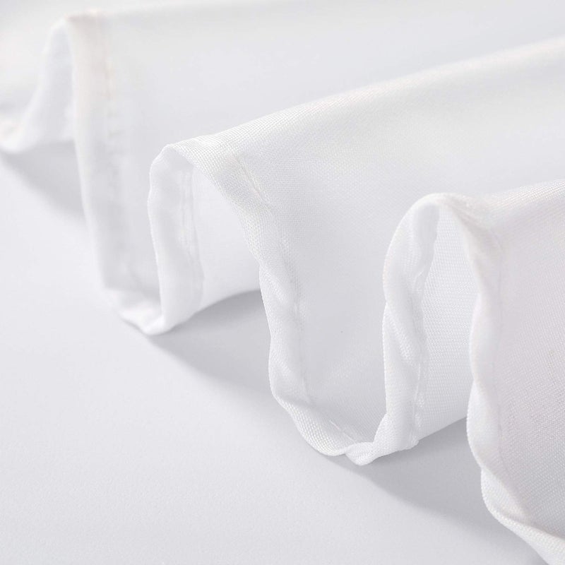 Cupuamon 132 inch Round Tablecloth Washable Polyester Table Cloth Decorative Table Cover for Wedding Party Dining Banquet(132 inch White) - Image 4