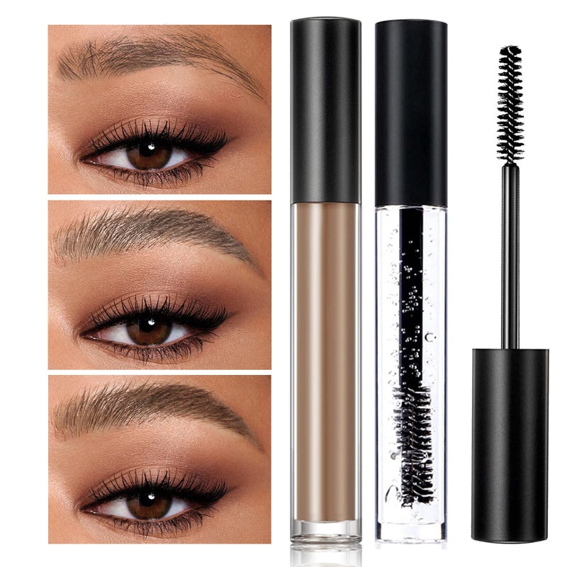 DAGEDA Clear Eyebrow Setting Gel Brow Fix Gel Waterproof And SweatProof Eyebrow Repair Liquid Brows Styling Beauty Salon Home Use Makeup 181oz Clear and Light Brown