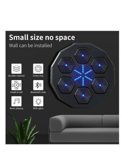 LIVVY Music Boxing Machine for Adults Kids, Smart Bluetooth Punching Trainer with Boxing Gloves, Boxing Wall Mount Machine with LED, Boxing Target Workout Equipment for Home, Office, Gym  - Image 3