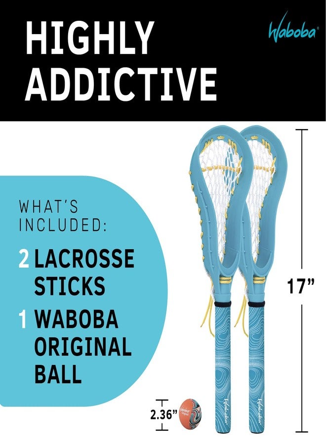 Waboba Mini Water Lacrosse Set Fun for Beach Games & Pool Games - Comes with a Original Water Bouncing Ball - Compact Size for Travel - Image 3