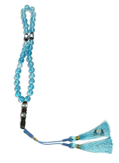 Misbaha 33 Beads Tashib Sky Blue Kook Prayer Beads Men Accessories Islamic Gift Tesbih