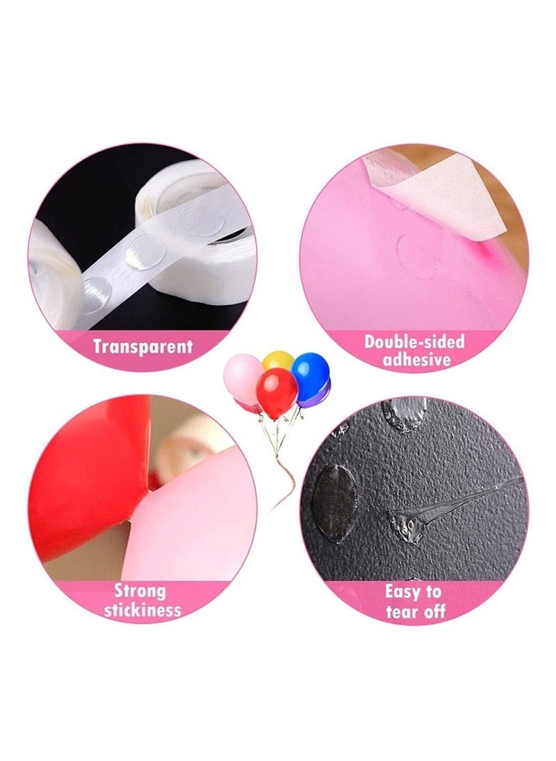 1000 Pcs Balloon Clear Glue Points,Double-Sided Sticky Notes Tape Strips Removable Traceless Round Adhesive Dots Multifunction Transparent Glue Points for Party Festival DIY Decoration
