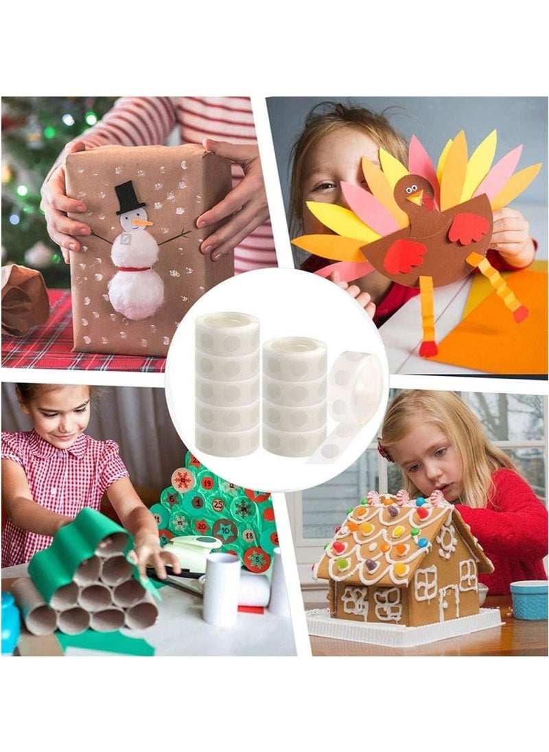 1000 Pcs Balloon Clear Glue Points,Double-Sided Sticky Notes Tape Strips Removable Traceless Round Adhesive Dots Multifunction Transparent Glue Points for Party Festival DIY Decoration