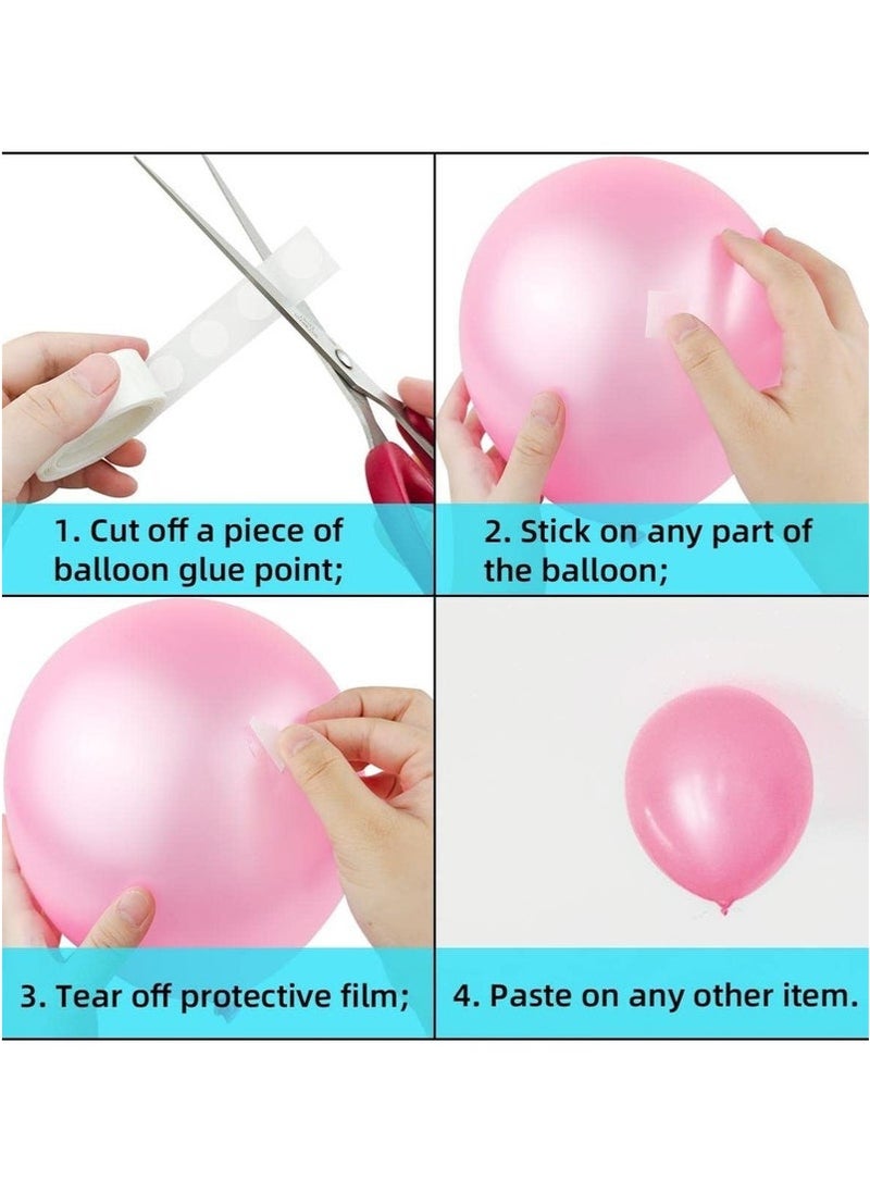 1000 Pcs Balloon Clear Glue Points,Double-Sided Sticky Notes Tape Strips Removable Traceless Round Adhesive Dots Multifunction Transparent Glue Points for Party Festival DIY Decoration