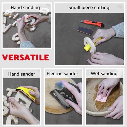 S&F STEAD & FAST Sanding Sponges Assortment 24 Pcs, 180-3000 Grit Foam Sanding Pads 2.8 x 3.9 Inch, Wet Sanding Sponge Hook & Loop, Ultra Fine Sandpaper Block for Wood, Plastic Models, Metal, Drywall S&F STEAD & FAST - Image 5
