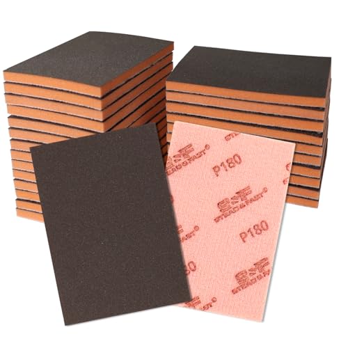 S&F STEAD & FAST Sanding Sponges Assortment 24 Pcs, 180-3000 Grit Foam Sanding Pads 2.8 x 3.9 Inch, Wet Sanding Sponge Hook & Loop, Ultra Fine Sandpaper Block for Wood, Plastic Models, Metal, Drywall S&F STEAD & FAST - Image 1