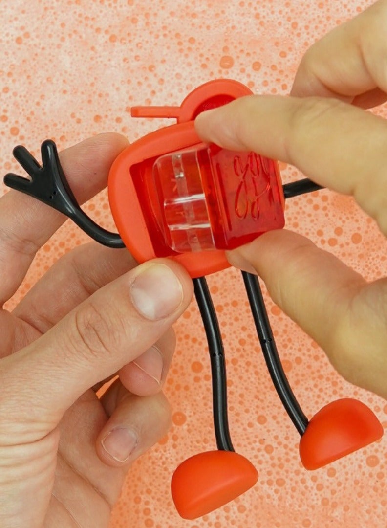 Glo Pals Bath Toys Character & Water-Activated Light-Up Cubes - Sensory Toys for Girls & Boys - Sami + 2 red Cubes - Image 3