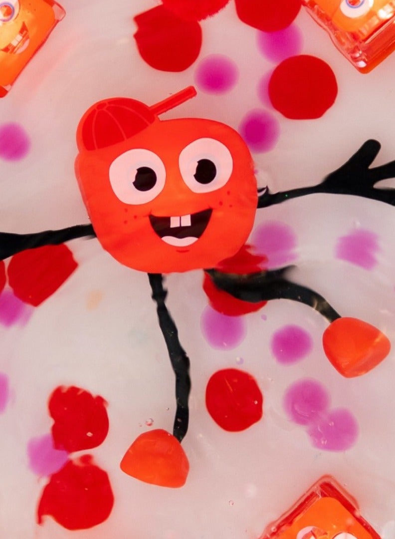 Glo Pals Bath Toys Character & Water-Activated Light-Up Cubes - Sensory Toys for Girls & Boys - Sami + 2 red Cubes - Image 5