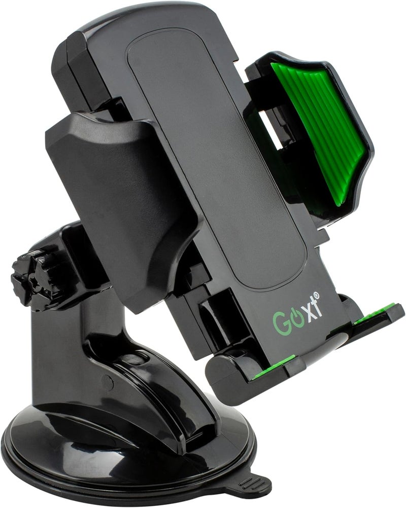 كاستوم أكسيسوريز إكسسوارات مخصصة GOXT 23524 حامل هاتف قابل للتعديل مع كوب شفط، أسود - Image 1