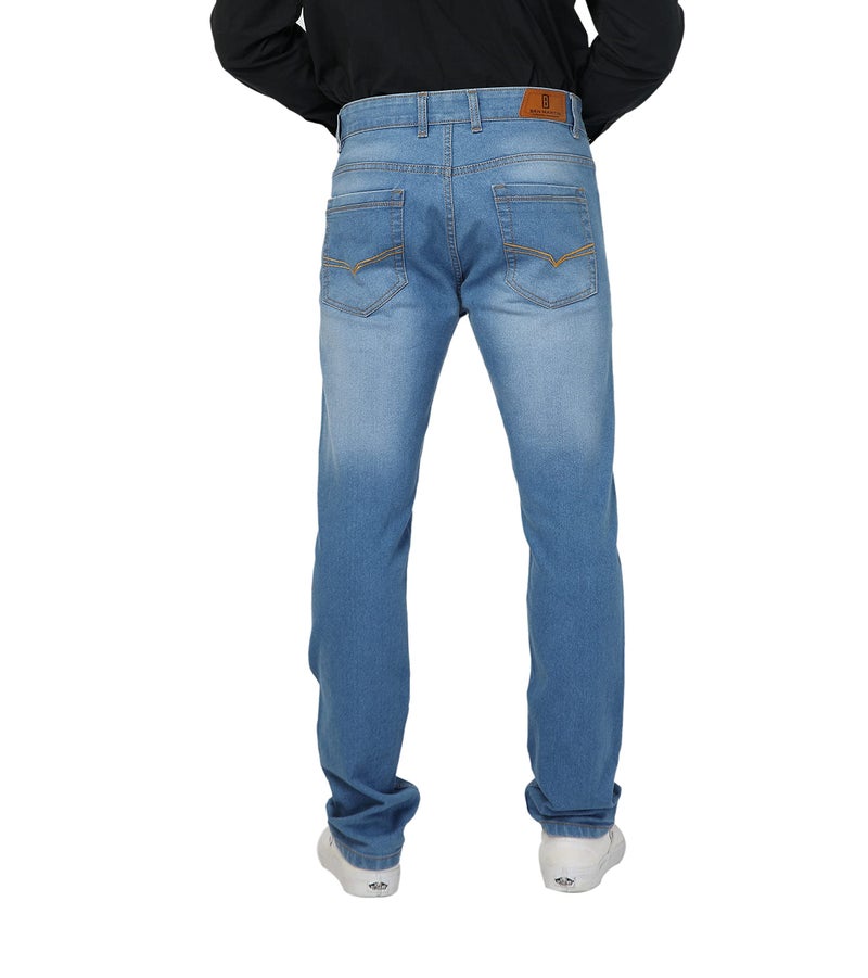 Ben Martin Men's Slim Fit Stretchable 38 Size Light Blue Cotton Denim Jeans Pant for Men, JJ3-11 - Image 2