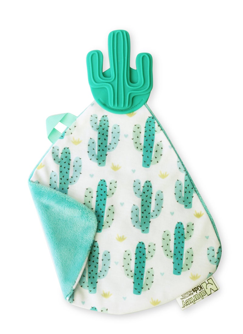 Malarkey Kids - Teething Blanket for Babies | Soft Silicone Teether | Cactus Design | BPA-Free & Safe | Machine Washable | 25 x 25 x 3 cm | Suitable for 3-12 Months - Image 1