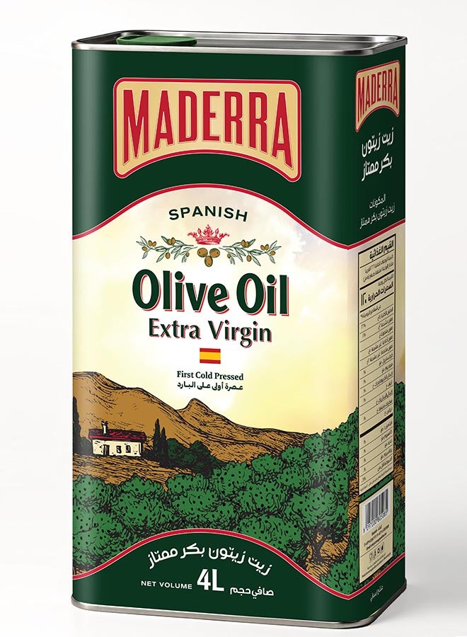 Maderra Spanish Extra Virgin Olive Oil 4L Tin | Cold Extracted | Bulk Pack | Ideal for Family & Professional Use - Image 2