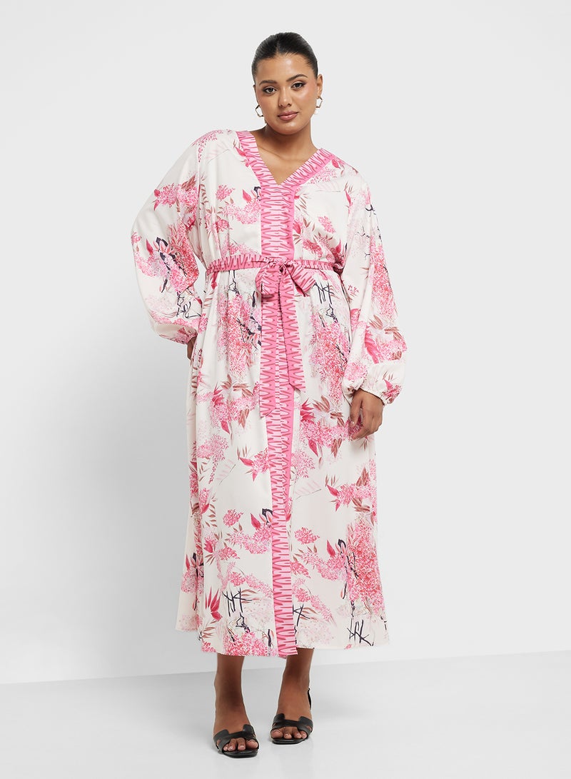 Ella Plus Floral Print Maxi Dress - Image 4