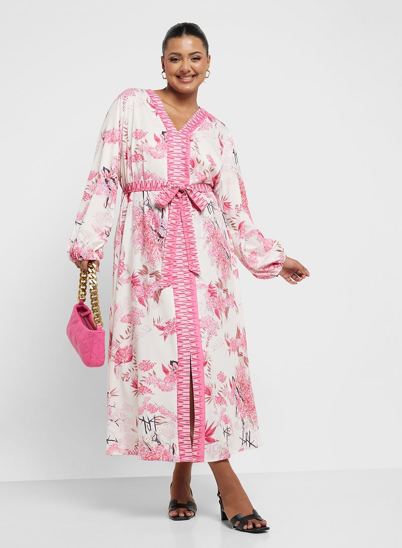 Ella Plus Floral Print Maxi Dress - Image 1