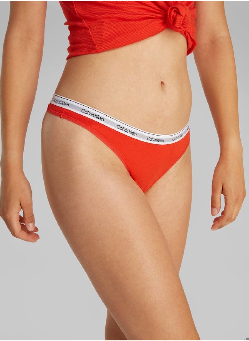 CALVIN KLEIN Women's 5 Pack Low Rise Thongs - Cotton, Multicolour  - Image 5