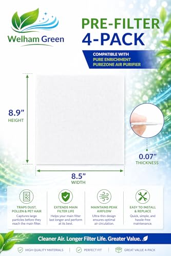 Welham Green Pre-Filter 4-Pack Compatible with Pure Enrichment PureZone Air Purifier, Extends Main Filter Life - Image 4