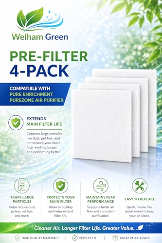Welham Green Pre-Filter 4-Pack Compatible with Pure Enrichment PureZone Air Purifier, Extends Main Filter Life - Image 2