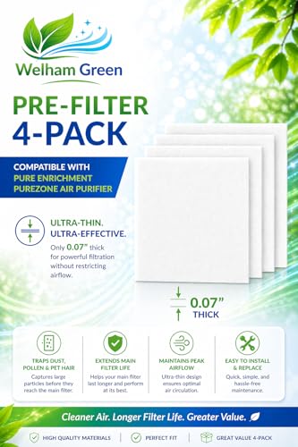 Welham Green Pre-Filter 4-Pack Compatible with Pure Enrichment PureZone Air Purifier, Extends Main Filter Life - Image 3