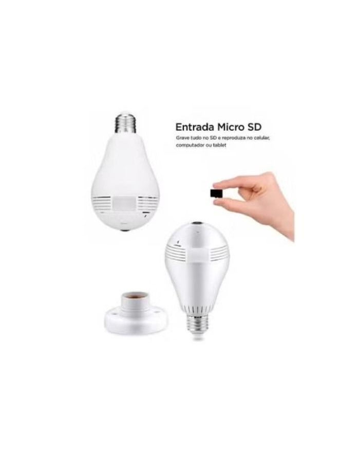 Generic - 360-Degree Fisheye Panoramic Wireless Surveillance Camera With LED Bulb Security - Image 1