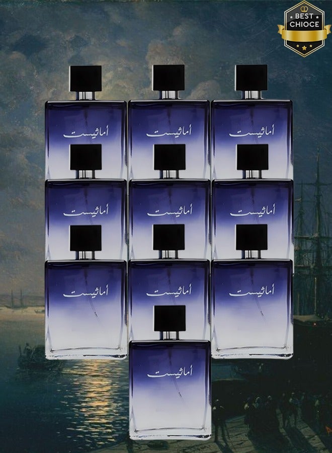 Amethyst 10 Pieces Amethyst Perfume For Unisex 100ml EDT - Image 1