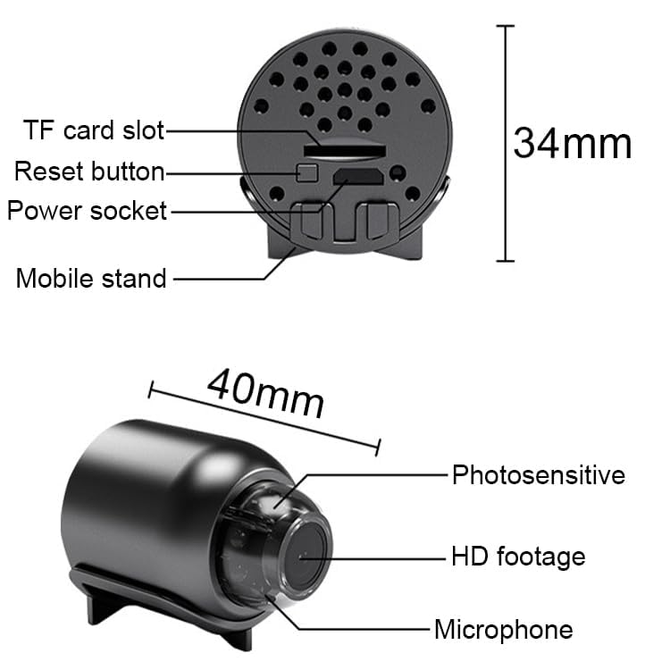 Wukama WiFi Mini Camera 1080P Surveillance Camera IR Monitor Wide Angle Detect IP Camera Indoor Security Video Recorder