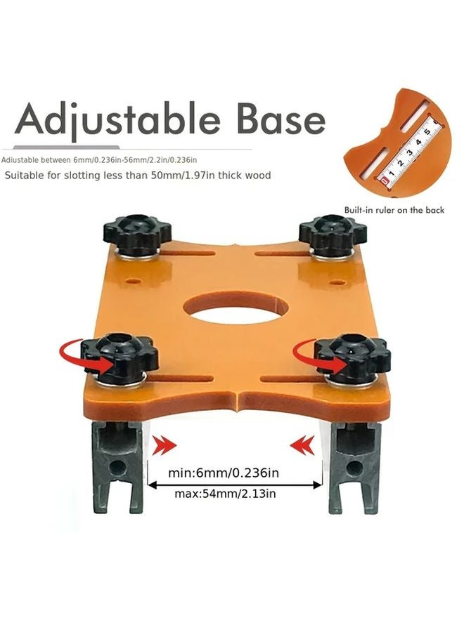 2nd Generation Slotted Plate Two In One Invisible Fastener Woodworking Router Base Mortise Tenon Fixture - Image 4
