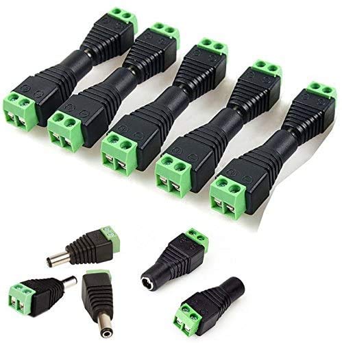 REES52 REES52 10Pair Male Female 5.5 X 2.1mm DC Power Plug CCTV 12V Power Terminal Connector - Image 2