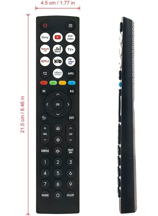 Erf2Aa36 Voice Replaced Remote Control Fit For Hisense Smart Tv 50A7N 43A7N 55A7N 65A7N 75A7N Sub Remote Control : Erf2Aa36H