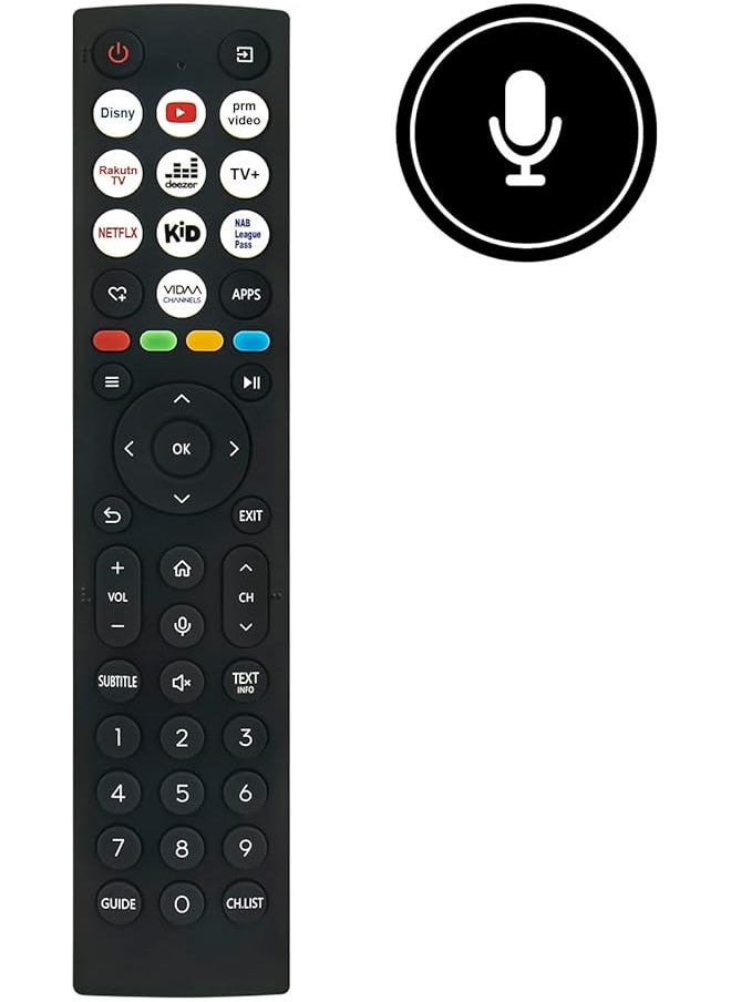 Erf2Aa36 Voice Replaced Remote Control Fit For Hisense Smart Tv 50A7N 43A7N 55A7N 65A7N 75A7N Sub Remote Control : Erf2Aa36H