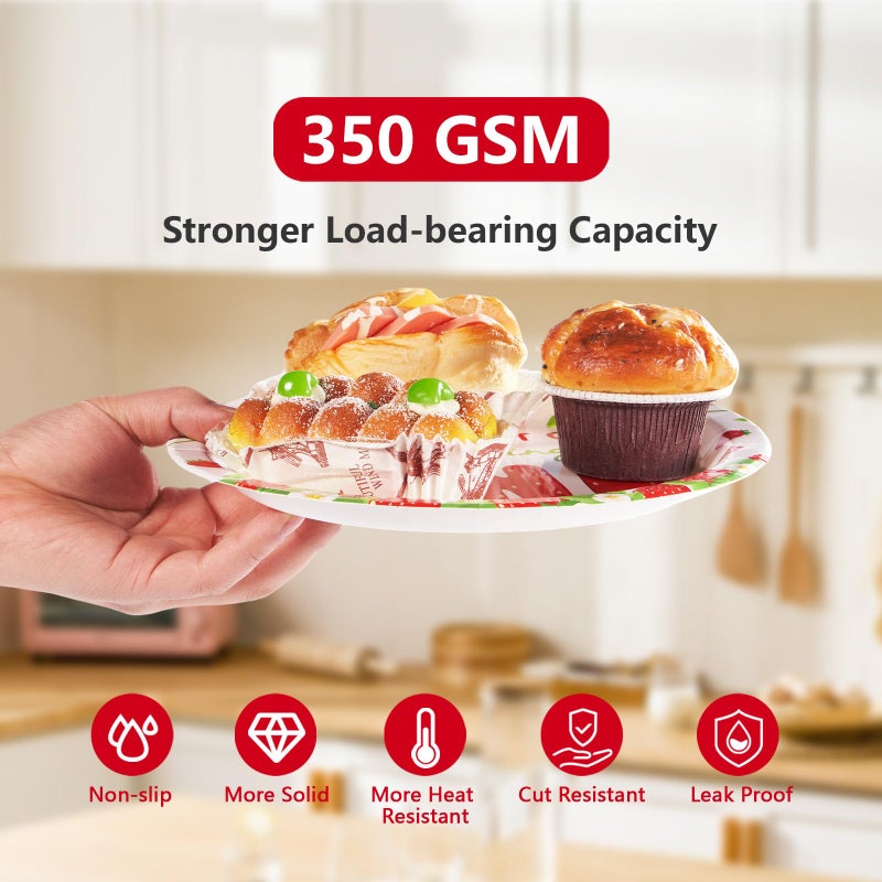 Grencian 96Pcs Strawberry 1st Birthday Decorations for Girls Berry First Plates and Napkins Tableware Strawberry Sweet One Birthday Decorations for Baby Shower One Years Old Strawberry Party Supplies Serve 24 - Image 3