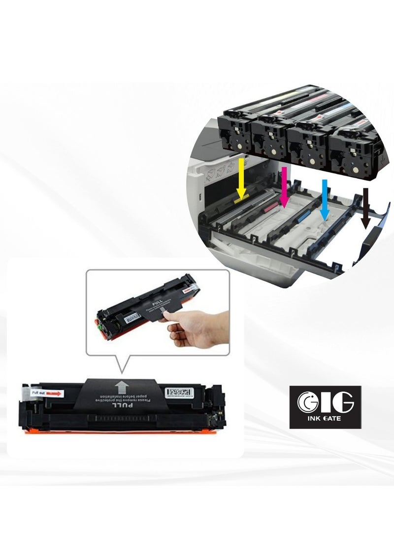 IG Compatible Toner Cartridge Set – 4 Colors – Replaces HP 125A / 128A / 131A – Black 2400 Pages, Color 1400 Pages – For HP Color LaserJet Series Printers - Image 3