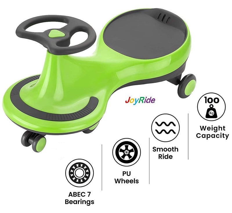 JoyRide Girls & Boys Swing Wiggle Car Ride On Twist & Go Scooter Car Scratch Free 2 Year Plus 100 Kgs Weight Capacity(1-12 Year Old, Sky Blue) (Green), Baby - Image 3