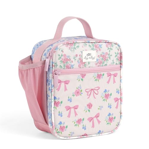 Itzy Ritzy Toddler Lunch Box Kids Lunch Bag is Insulated and Includes Water Bottle Holder Plus 2 Pockets Durable Easy to Clean Lunch Box Toddler Bag Ribbons Roses - Image 1