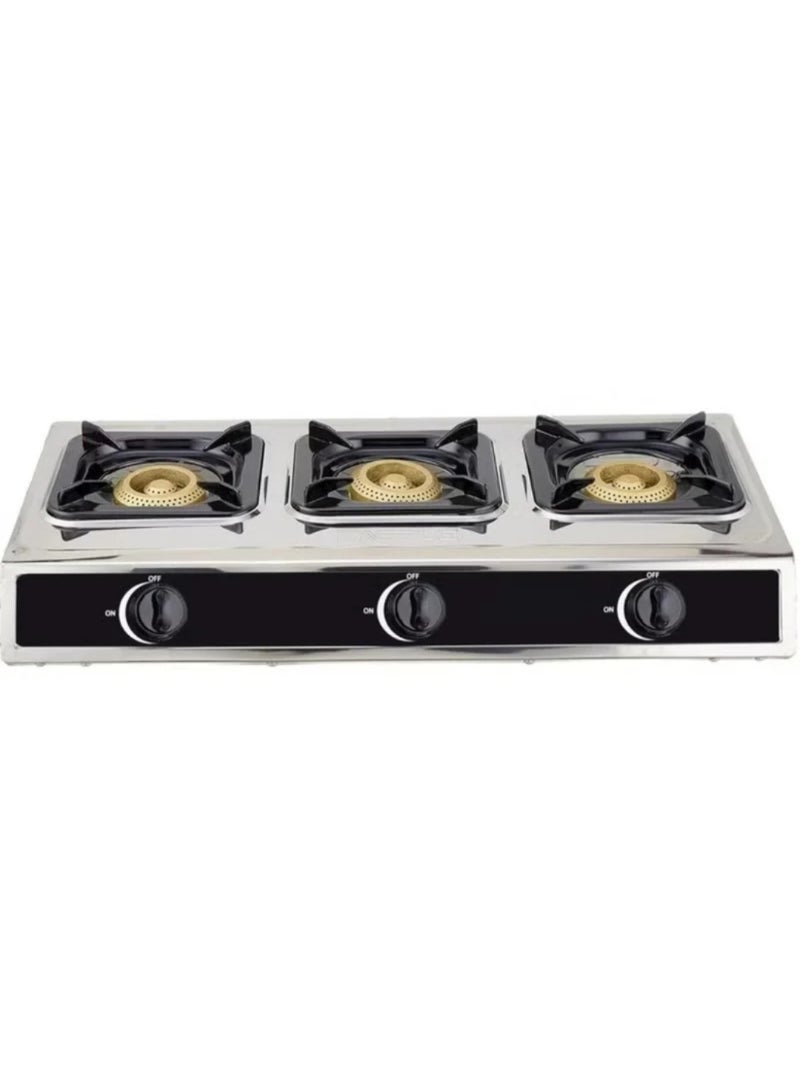 Dinex Three-burner gas hob with self-ignition, stainless steel surface - Image 2
