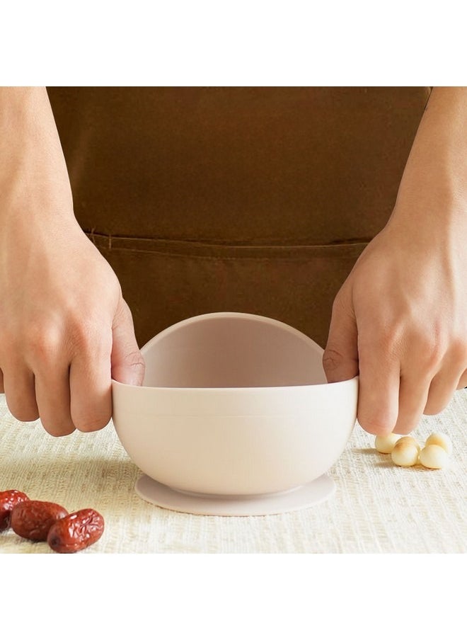Baby Feeding Bowl, Food Grade Silicone Baby Bowl with Suction Cup, Integrated Anti-fall Anti-scalding Baby Eating Tableware Harmless Material & BPA Free