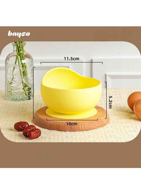 Baby Feeding Bowl, Food Grade Silicone Baby Bowl with Suction Cup, Integrated Anti-fall Anti-scalding Baby Eating Tableware Harmless Material & BPA Free
