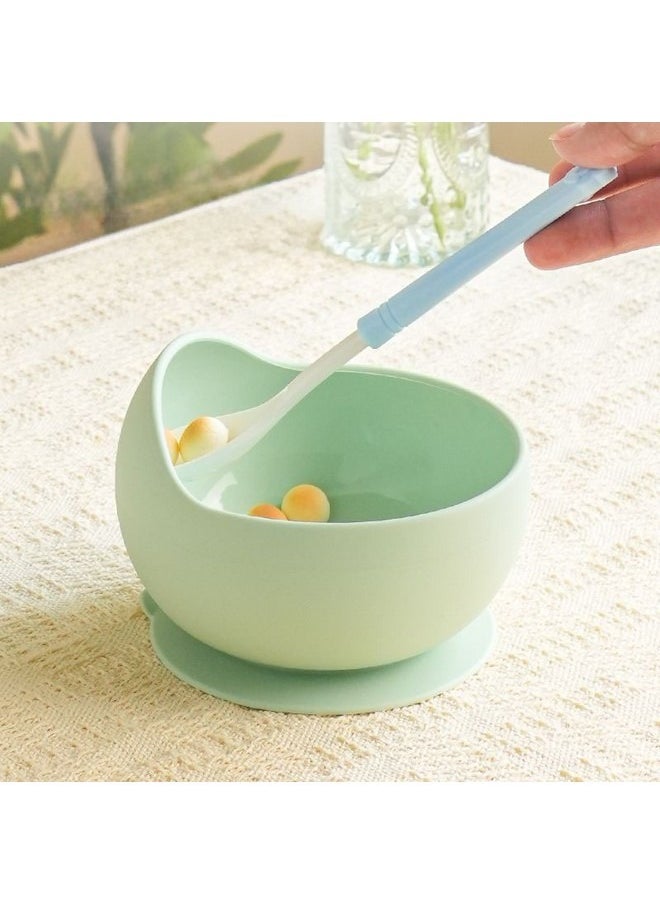 Baby Feeding Bowl, Food Grade Silicone Baby Bowl with Suction Cup, Integrated Anti-fall Anti-scalding Baby Eating Tableware Harmless Material & BPA Free
