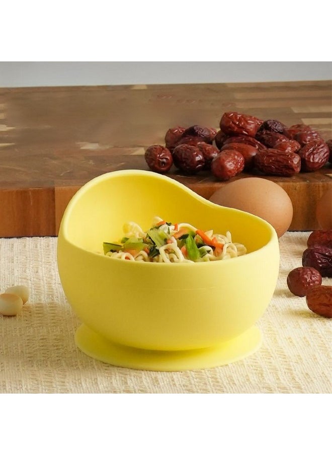 Baby Feeding Bowl, Food Grade Silicone Baby Bowl with Suction Cup, Integrated Anti-fall Anti-scalding Baby Eating Tableware Harmless Material & BPA Free