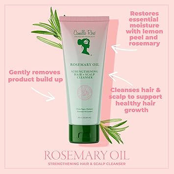 Camille Rose Rosemary Oil Strengthening Hair and Scalp Cleanser Vegan Essential Oil Scented 251 ml - Image 4