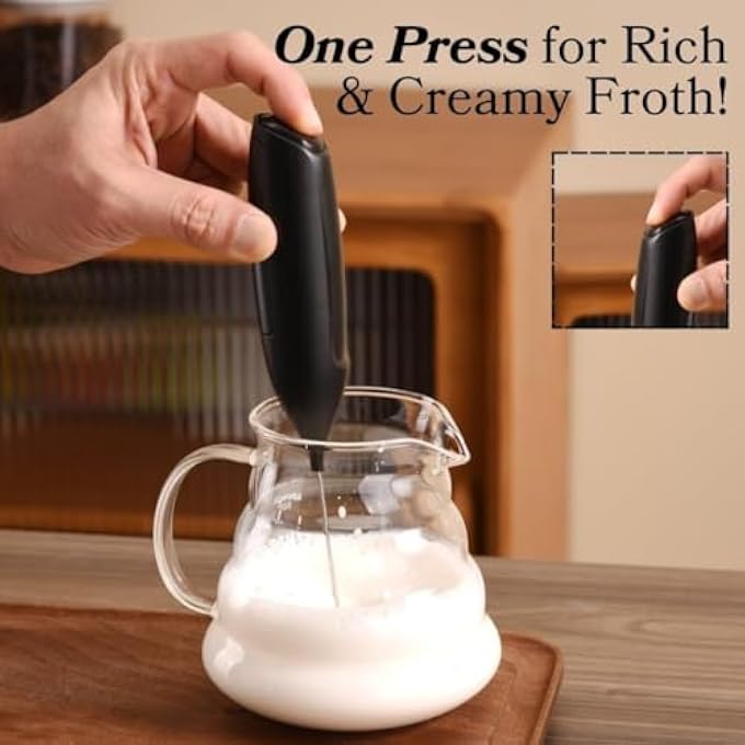 HEARTHLY Quiet And Powerful Electric Milk Frother  Handheld Coffee Stirrer  Portable 10000 Rpm Coffee Frother For Latte Cappuccino  Hot Chocolate - Image 4