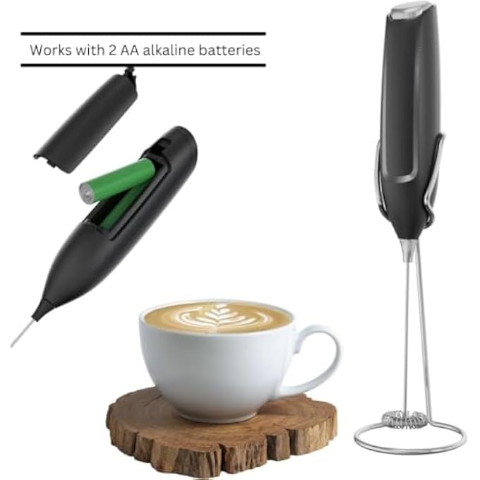 HEARTHLY Quiet And Powerful Electric Milk Frother  Handheld Coffee Stirrer  Portable 10000 Rpm Coffee Frother For Latte Cappuccino  Hot Chocolate - Image 5