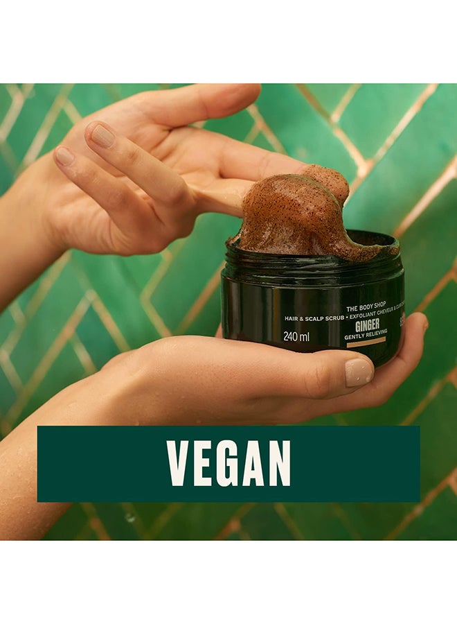THE BODY SHOP Ginger Hair & Scalp Scrub for Dry, Flaky Scalp | Exfoliating Scalp Treatment with Crushed Walnut & Coconut Shells | Removes Build-Up & Relieves Dryness | Vegan, 240ml - Image 3