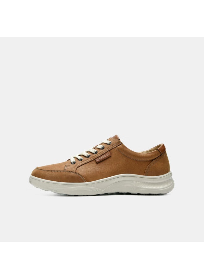 Mellen Lightweight, Fashionable, Comfortable, Durable Leather Sneakers, Casual Shoes Myd67697 Light Brown Size 44 - Image 1