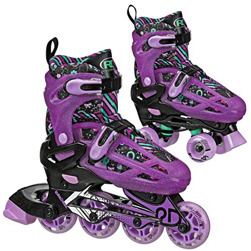Roller Derby زلاجات رولر ديربي فالكون 2 في 1 كومبو كواد وزلاجات انلاين للأطفال، بحجم قابل للتعديل - Image 1