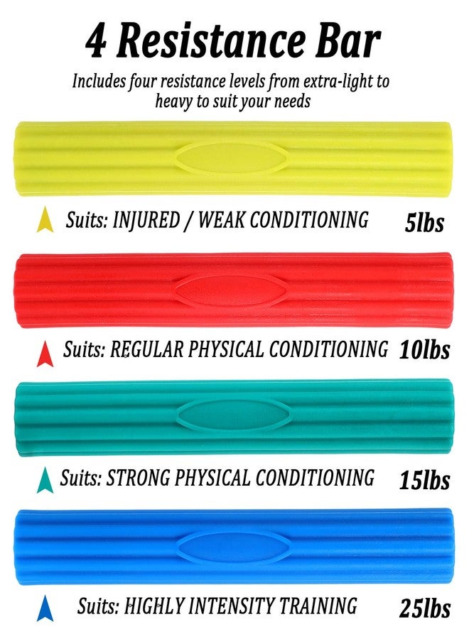 Kifmurase 4PCS Flex Therapy Bars, Tennis Elbow Therapy Bar, Physical Resistance Bar for Golfers Elbow Tendinitis Wrist Forearms Pain Relieve, Twist Bars Hand Strengthening Devices to Improve Grip - Image 4